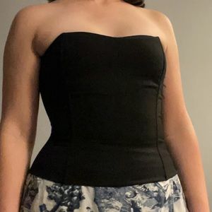 Corset style zip-up top